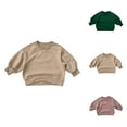 thumbnail image 1 of Solid Color Boys Sweatshirts Toddler Kids Baby Boys Girls Basic Crewneck Pullover Sweatshirt Children's Solid Coat Tops Boy Sweatshirts, 1 of 6