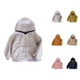 thumbnail image 1 of Solid Color Boys Sweatshirts Toddler Kids Baby Girls Boys Hooded Coat Jacket Outerwear Zipper Warm Winter Outwear Sweatshirt for Kids, 1 of 4