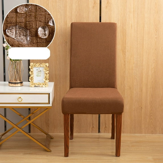 Solid Color Brushed High Elastic Chair Cover, Universal Fit Dining Chair Slipcover, Waterproof & Dirt-Proof, Soft Polyester Spandex Fabric, Machine Washable