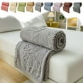 thumbnail image 1 of Solid Color Butterfly Pattern Coral Fleece Throw Blanket, Double Sided Soft Lightweight Summer Cool Quilt, All-Season Warm Ice Blanket for Easter Decor, Perfect for Sofa, Bed, 59*39in, Green, 1 of 5