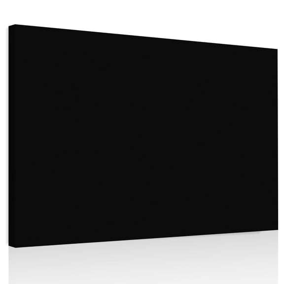 Solid Color Canvas Print Wall Art, Black Wall Decor Modern Artwork Paintings Pictures for Living Room Framed and Stretched Ready to Hang, 24" x 32"