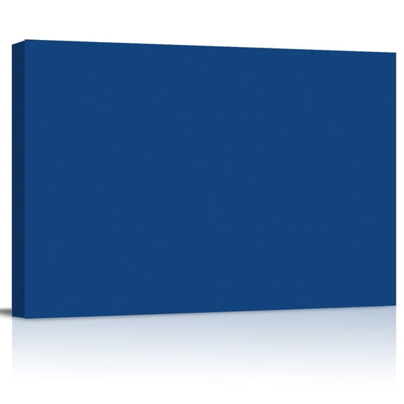Solid Color Canvas Print Wall Art Navy Blue Pictures Painting Morden Artwork for Living Room Bedroom, Ready to Hang - 12"x16"