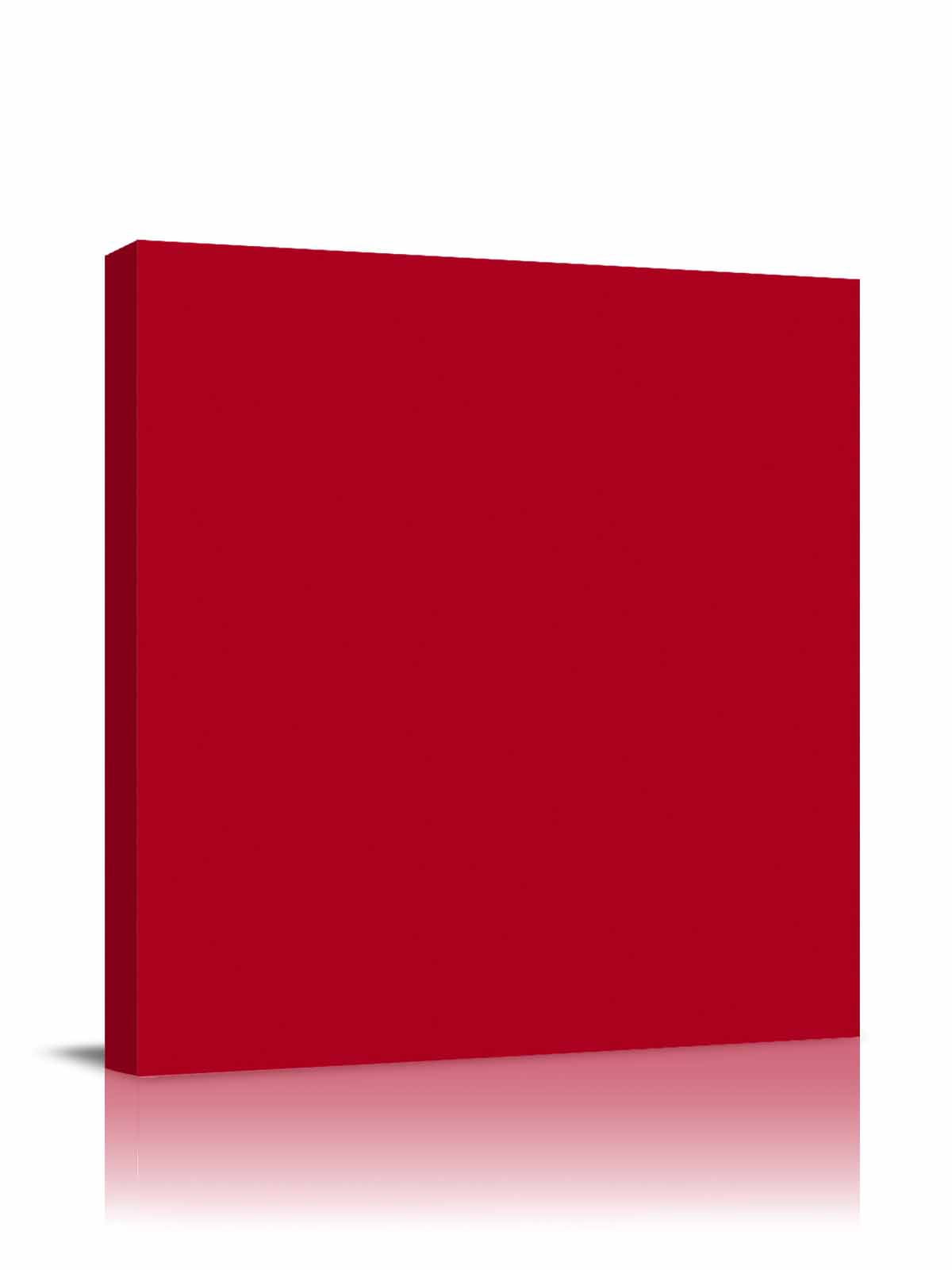 Solid Color Canvas Wall Art, Red Framed Wall Decor Modern Artwork Prints Painting for Living Room, Bedroom, Kitchen & Cafe Decor 16x16 Inch