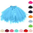 thumbnail image 1 of Solid Color Carnival Tutu Skirt Mesh Party Dance Skirt with Integrated Waistband Table Skirt One Size, 1 of 4