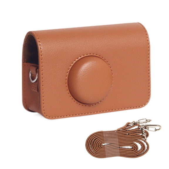 Solid Color Carrying Case with Adjustable Shoulder Strap PU Case for H35 501F Retro Camera Bag