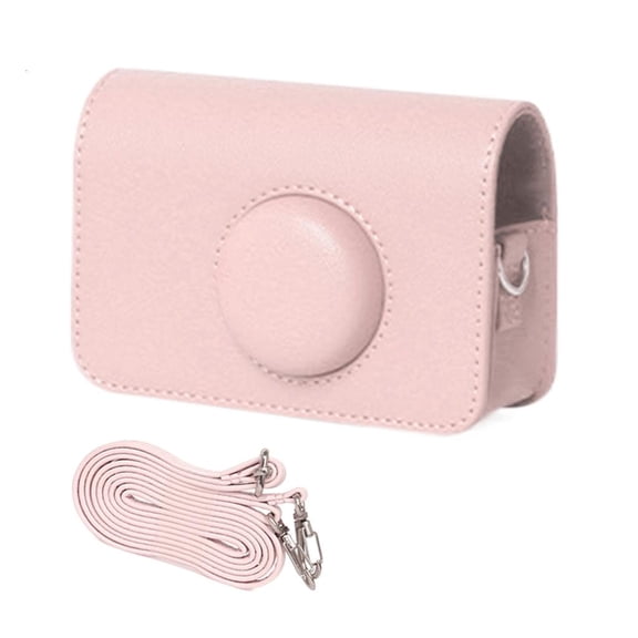 Solid Color Carrying Case Portable Leather Case Protector Retro Camera Bag