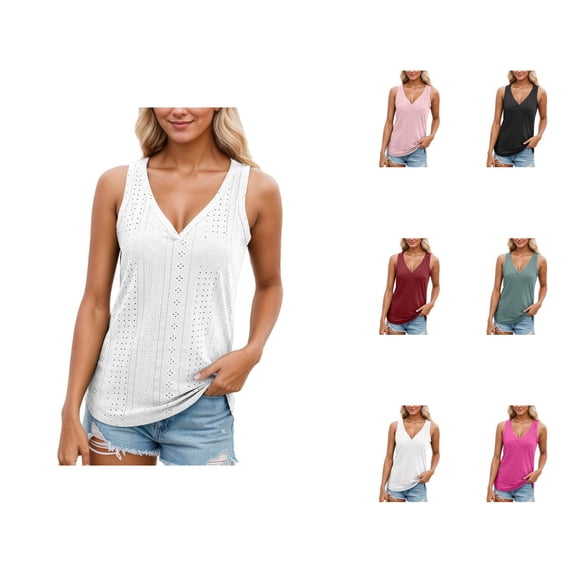 Solid Color Casual Tank Top Loose Fit Basic Tees for Women Soft Breathable Everyday Wear Comfortable Staple Layering Piece Summer Tops Clothes