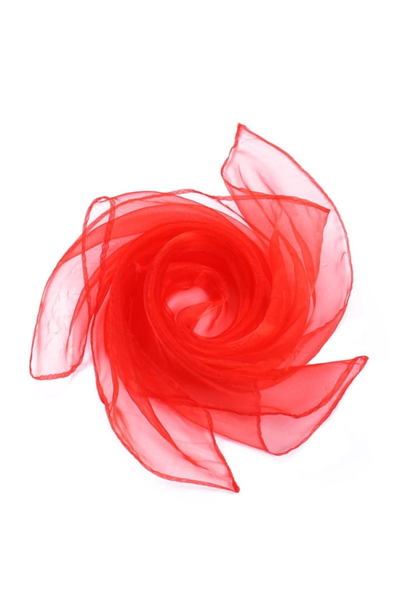 Solid Color Chiffon Nylon Square Scarf 24x24 Inch, Lightweight Versatile Decorative Handkerchief for Dance Performance Daily Neck Wear and Holiday Decoration