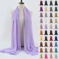 thumbnail image 1 of Solid Color Chiffon Shawl for Women Muslim Hijab Baotou Pearl Wrap, 1 of 4