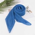 thumbnail image 1 of Solid Color Chiffon Square Scarf Versatile Plain Square Scarf, Blue A, Size A, 1 of 4