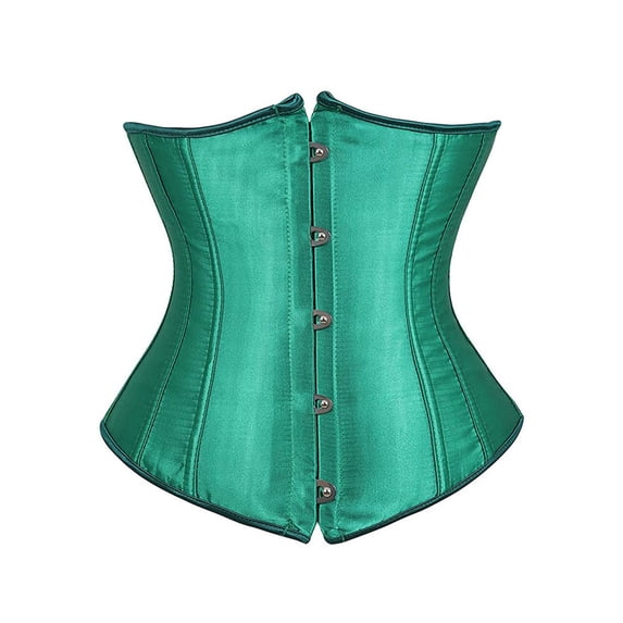 Solid Color Corset Top Wearable Outerwear Elegant Torso Shaping Blouse For All Day Comfort,Color:Green