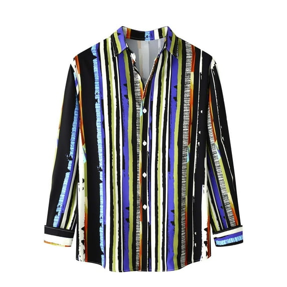 Solid Color Cotton Linen Shirts for Men Long Sleeve Button Down Blouse with Pockets Stand Collar Casual Loose-Fit Tops