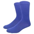 thumbnail image 1 of Solid Color Crew Cotton Dress Socks - Royal Blue, 1 of 3