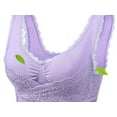 thumbnail image 1 of Solid Color Cross Side Buckle Without Rims Gathered Sports Underwear Sleep Bra, 1 of 6