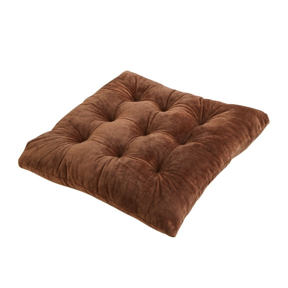 Solid Color Crystal Velvet Cushion for Office Chair, Thick 3cm Supportive Seat Pad with Adjustable Straps, Removable Washable Cover, Breathable Non-Slip Bottom, Versatile for Home and Camping