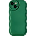 thumbnail image 1 of Solid Color Curly Wave Frame Soft Compatible with iPhone Case (Green,iPhone X/Xs), 1 of 6