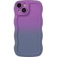 thumbnail image 1 of Solid Color Curly Wave Frame Soft Compatible with iPhone Case (White,iPhone 12), 1 of 5