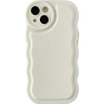 thumbnail image 1 of Solid Color Curly Wave Frame Soft Compatible with iPhone Case (White,iPhone 13 Pro Max), 1 of 11