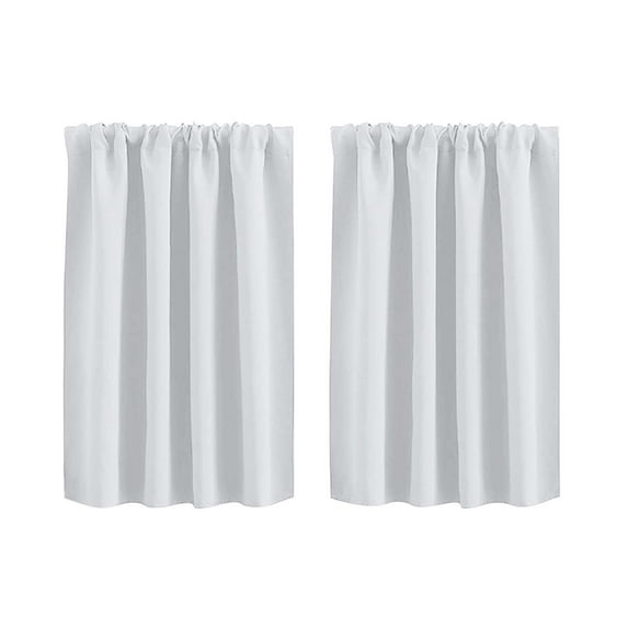 Solid Color Curtains Living Room Bedroom Kitchen Partition Home Curtains - Lightweight Blackout Window Treatment Drapes for Room Dividers(2 PC White)