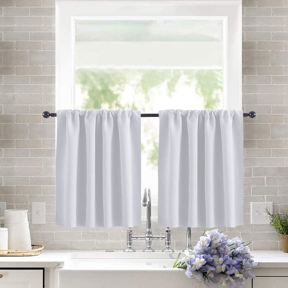 Solid Color Curtains for Living Room, Light Blocking Bedroom Kitchen Curtains, Easy Care Washable Window Drapes, Privacy Partition Curtain for Home, Durable Fade Resistant Room Divider