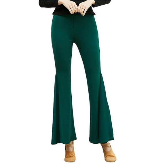 Solid Color Dance Belly Costume Women's Elegant Pants Party Latin Slim Fit Street Young Girls Flare Trousers