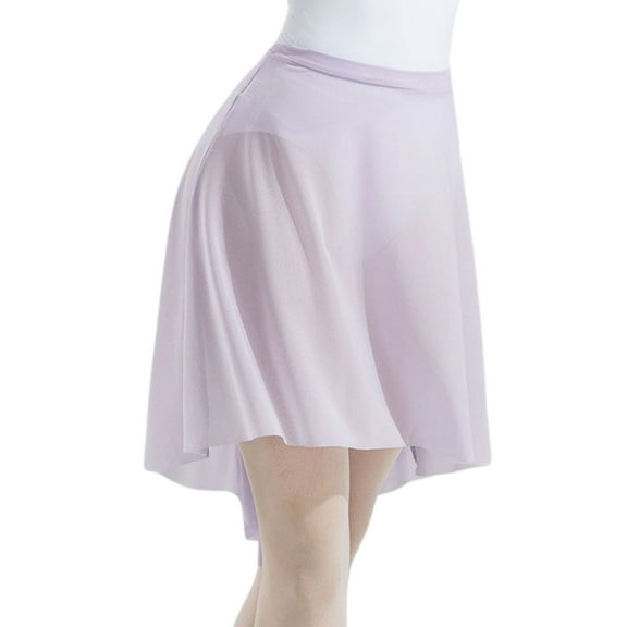 Solid Color Dance Skirt for Women Breathable Wrap Skirt Elegant Ballet Skirt