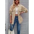 thumbnail image 1 of Solid Color Distressed Jacket, Beige, Medium, 1 of 5