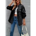 thumbnail image 1 of Solid Color Distressed Jacket, Black, Small, 1 of 5