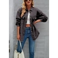 thumbnail image 1 of Solid Color Distressed Jacket, Dark Gray, Large, 1 of 5