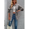 thumbnail image 1 of Solid Color Distressed Jacket, Gray, Medium, 1 of 5