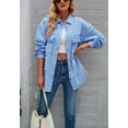thumbnail image 1 of Solid Color Distressed Jacket, Light Blue, Large, 1 of 5