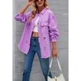 thumbnail image 1 of Solid Color Distressed Jacket, Light Purple, Large, 1 of 5