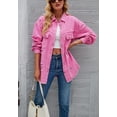 thumbnail image 1 of Solid Color Distressed Jacket, Pink, Small, 1 of 5