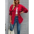 thumbnail image 1 of Solid Color Distressed Jacket, Red, Small, 1 of 5