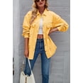 thumbnail image 1 of Solid Color Distressed Jacket, Yellow, Large, 1 of 5