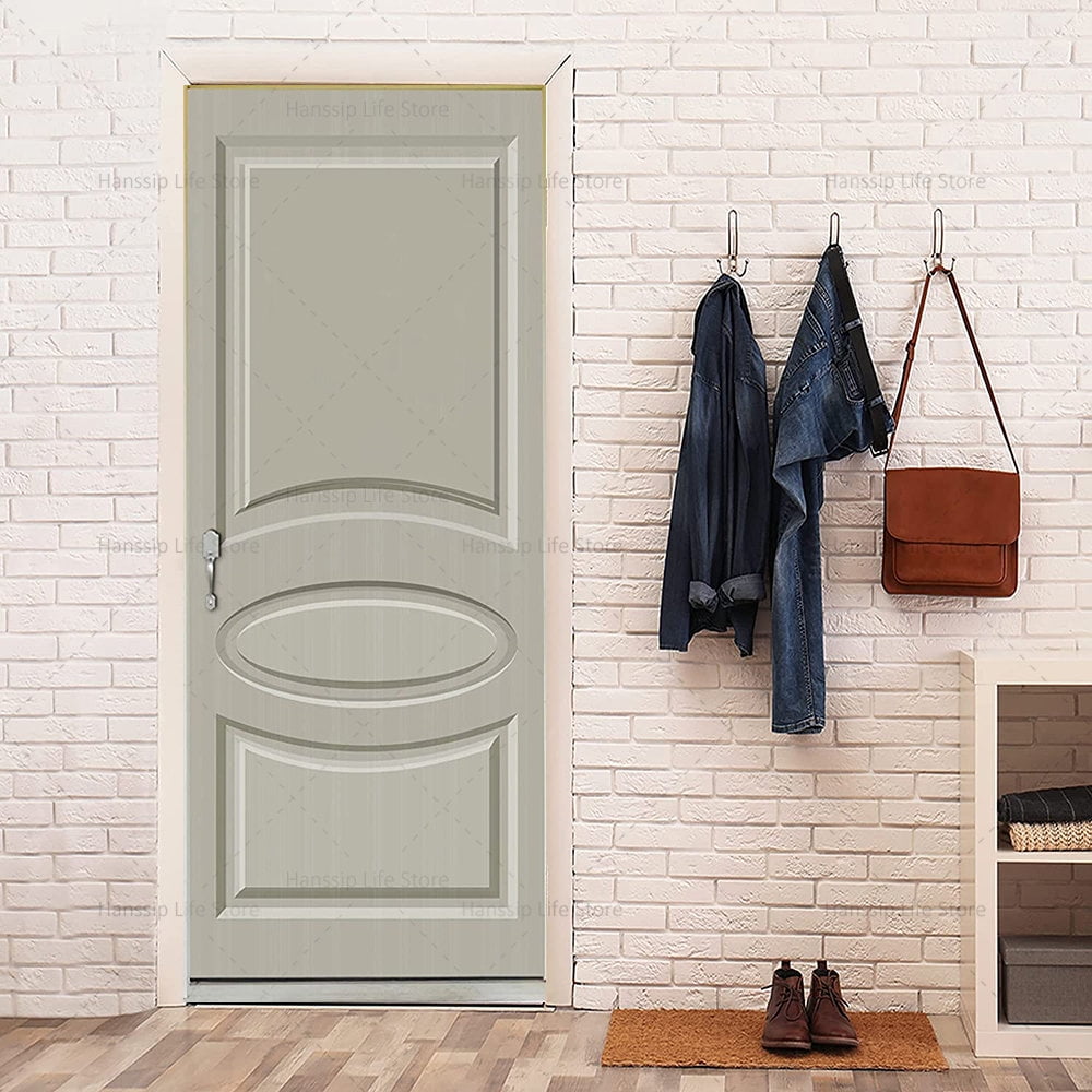 Solid Color Door Sticker Wood Style Wrap Full Door Vinyl PVC Waterproof
