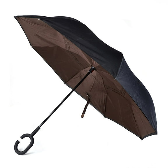 Solid Color Double Layer Inverted Umbrella