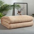 thumbnail image 1 of Solid Color Double-Sided Flannel Blanket, Lightweight All Season Thin Conditioning Blanket for Summer Winter, Soft Ribbed Office Nap Blanket, Bedding Throw for Couch Sofa, Easy Care, 1 Piece, 1 of 8