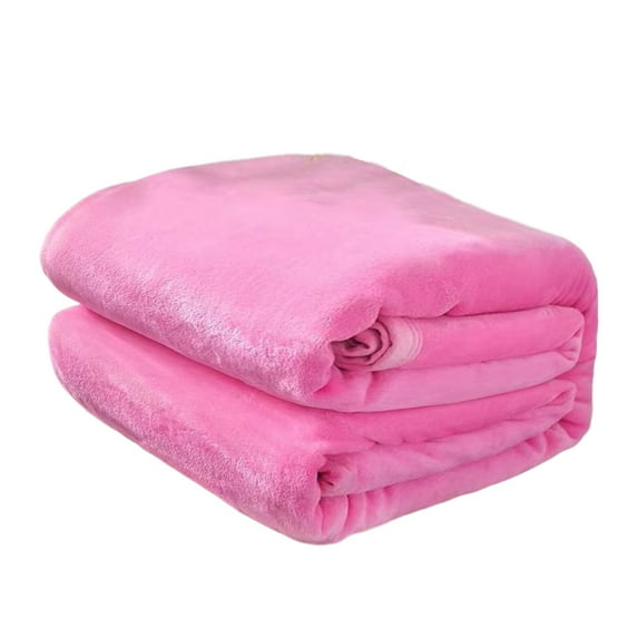Solid Color Double Velvet Bed Sheet Blanket Rectangular Velvet With Physical Towel 70x100cm Home