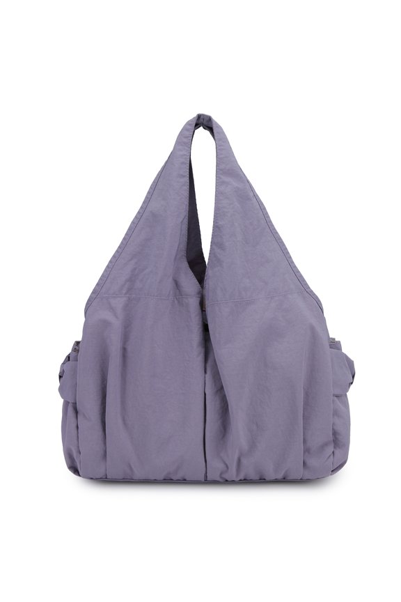 Solid Color Draped Slouchy Bag Lightweight Nylon Shoulder Bag Stylish Handbag Underarm Bags with Spacious Interior