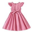 thumbnail image 1 of Solid Color Dress Summer Spring Dance Party Dresses Clothes #Z05 Pink 5-6 Years, 1 of 5