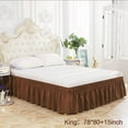 thumbnail image 1 of Solid Color Elastic Bed Skirt Wrinkle Free Dust Ruffle for Twin Queen King US Size, 1 of 6