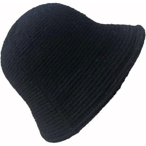 Solid Color Faux Shearling Bucket Hats for Women, Winter Bucket Hat Casual Fluffy Warm Windproof Knit Wool Fisherman Cap Nylon Basin Hat Soft Outdoor Fishing Cap for Womens Girls, Coffee