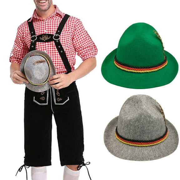 Solid Color Festival Hat Casual Oktoberfest Themed Costume Headwear