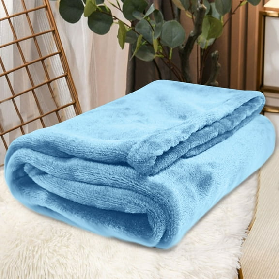Solid Color Flannel Blanket with Lightweight Velvet Feel, Aviation-Inspired Leg Cover Protection Compact Foldable Design, Winter Warm Conditioning Throw for Indoor Couch Outdoor Travel Use