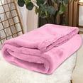 thumbnail image 1 of Solid Color Flannel Blanket with Lightweight Velvet Feel, Aviation-Inspired Leg Cover Protection Compact Foldable Design, Winter Warm Conditioning Throw for Indoor Couch Outdoor Travel Use, 1 of 4