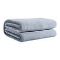 thumbnail image 1 of Solid Color Flannel Blanket Summer Conditioning Blanket Office Nap Blanket, Blanket for Couch, Bed - Double-sided Flannel Blanket All Season Thin Blanket, 16x39in Gray, 1 of 8
