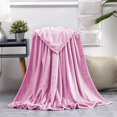 thumbnail image 1 of Solid Color Flannel Fleece Blanket | 59x39 Inch Velvet Soft Polyester Throw | Gray, Khaki, Blue, Pink Options | Sofa Cover, Bed Blanket, Cape Multipurpose Use, 1 of 7