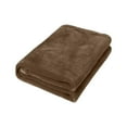 thumbnail image 1 of Solid Color Flannel Fleece Throw Blanket, Ultra Soft Lightweight Cozy Decorative Couch Blanket, All Season Warm Lap Blanket for Sofa, Bed, Travel, Home Decoration,19.6*27.5 in., 1 of 5