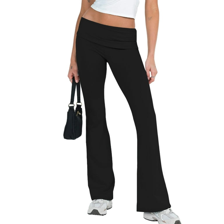 Solid color flare pants best sale